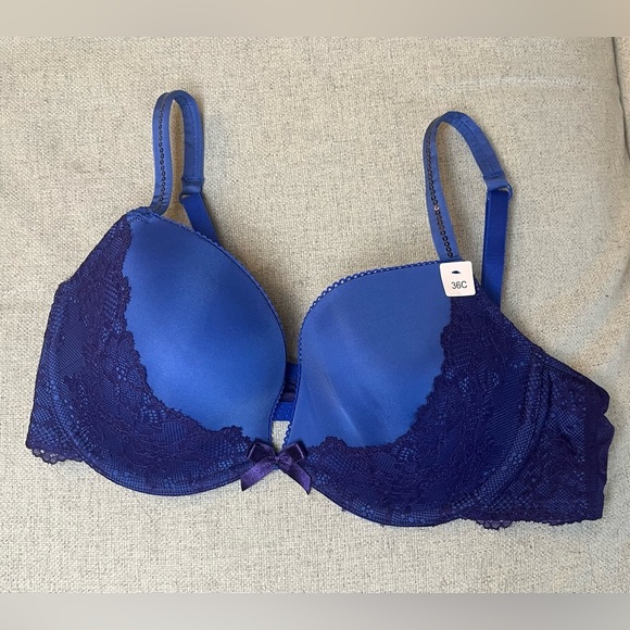 La SENZA Blue and Black Lace Bra - Picture 2 of 3